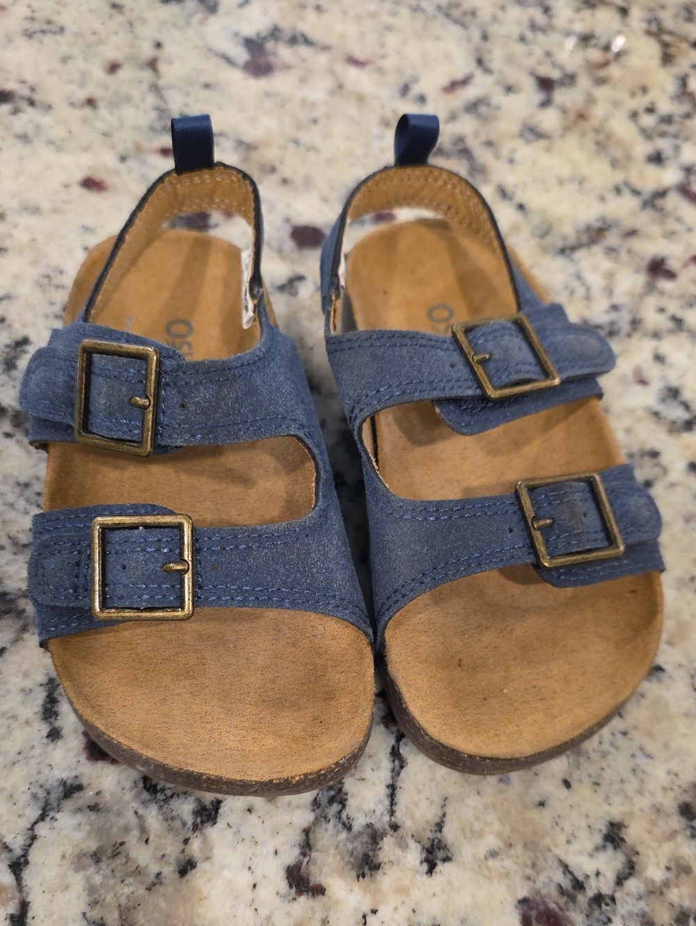 Kids OshKosh Bgosh Navy Blue Double-Buckle Sandals